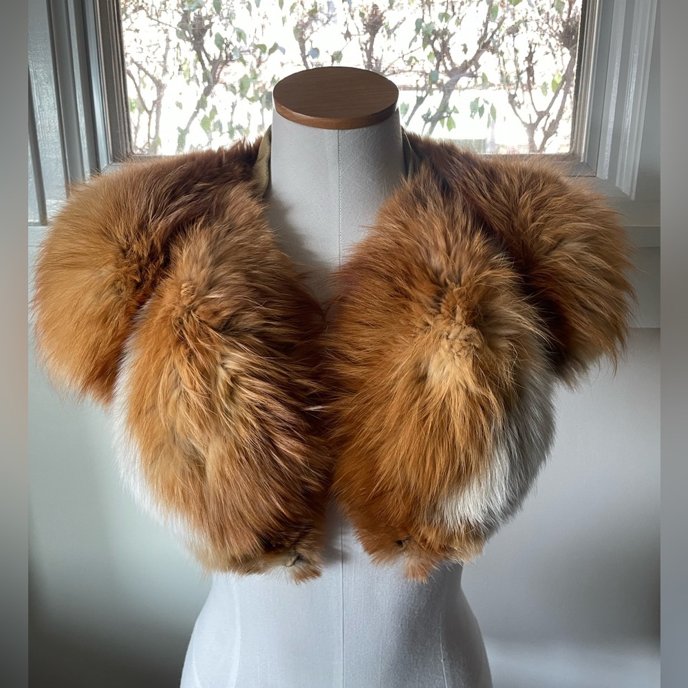 Vintage | Luxurious Red Fox Fur Stole Wrap Collar - Picture 6 of 11